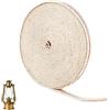 Kahaybeall Stoppino per Lampada a Cherosene in Cotone - Larghezza 11 mm e Lunghezza 5 m, Stoppino di Ricambio per Lampade a Olio, Rotolo di Cotone, Compatibile per Uso Domestico e Campeggio