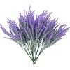 QWORK® 10 Mazzi di Fiori di Lavanda Artificiali Resistenti alle Intemperie, Bouquet Lavanda In Plastica, Bouquet Decorativi per Feste, Matrimoni e Casa