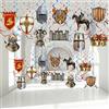 Faccito 22 Vortici Pendenti Medievali Corona del Cavaliere Castello | Stelle Filanti, Decorazioni per Feste Rinascimentali, Decorazioni per Compleanno, Turbinii Appesi, con Ornamenti a Spirale