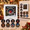 Generic Christmas Vinyl Player Fridge Record NFC Magnetic Music Box Set,LED Acrylic | Mini Jingle Magnets,Mini NFC Record Player with 9 Programmable Vinyl Records,Personalized Audio,Xmas Desk Decor Gift