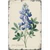 SUPERDANT Cartelli In Latta con Fiori di Pisello Stile Retrò Insegne In Metallo con Fiori Viola Decorazione Da Parete In Ferro Rettangolari per Casa Bar Caffetteria Arte Murale 30x20cm