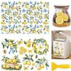 HICOHAND Adesivi per lavori artigianali, 2 pezzi, grandi adesivi vintage a forma di limone, impermeabili, per libreria, guardaroba, porta di casa fai da te