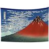 YONGFOTO Arazzo da Parete Giapponese Monte Fuji 36 Viste Camera Tappezzerie Monti Fuji con tempo sereno Montagna Muraria Japones Poster Pittura Tradizionale Hokusai 150x100cm