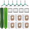 MIRTUX Kit da 18 pezzi compatibile con Roomba MAX 705 Vac e Plus 504 Vac | 4 filtri, 6 spazzole laterali, 2 spazzole in gomma multisuperficie, 6 sacchetti per base AutoEmpty, solo aspirazione, ricambi