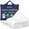 Dreamzie Coperta Ponderata 8kg, 135x200 cm - Weighted Blanket Rillassante per Il Sonno e Antistress - Coperte Pesanti Fodera in 100% Cotone, Oeko-Tex
