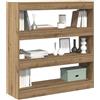 vidaXL Armadio per Libri Rovere Artigianale 100 x 30 x 103 cm, Spazioso, Moderno Soggiorno, mensola Rettangolare, libreria Resistente, scaffale Aperto, organizzatore Pratico