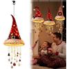 Generico Lampadario a sospensione illuminato con cappello da Babbo Natale | Lampada ambientale a LED a luce calda for esterni a forma di cappello di Babbo Natale; Adatto for decorare(Belts)