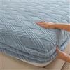 Mateju Lenzuola con Angoli Elasticizzati Inverno in Pile Morbido e Caldo, Lenzuola in Jacquard Spesso Coprimaterasso per Letto Singolo Matrimoniale, Tasche Profonde 30 cm (blu,120x200cm)