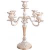 Verve Jelly Candelabro a 5 bracci, portacandela in lega a 5 bracci, 32 cm, massiccio 1,3 kg, colore: argento