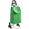 MAGIC SELECT Carrello della Spesa a 3 Ruote Saliscale con Tasca Posteriore | Carrello Leggero per Supermercato, Verde