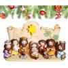 Huitrcrio Presepe Di Natale Completo Set, 10 Pezzi Resina Noel Figure Statua Gesù, Ornamento Nascita di Cristo Natività Figurine, Cristo Nascita Gesù Ornamento Regali Cattolici