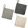 EXAOMBLE Presine da Cucina Quadrate 3 Pezzi in Cotone Intrecciato | Tappetini Isolanti Fatti a Mano, Texture Antiscivolo, Adatti a Tavola Quotidiana e Catering