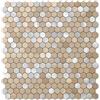 M MOFIT MOFIT Adesivo Piastrelle Esagonali Mosaico Cucina Marrone 10pezzi