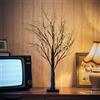 Lights4fun Albero Artificiale Illuminato a LED Bianco Caldo a Pile con Timer 60 cm Decorazione di Halloween Decorazione per Interni