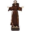 Holyart Statue in resina e PVC: Statua in resina e stoffa San Francesco 30 cm