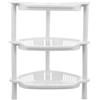 Angoily Scaffale Angolare da Bagno a 3 Ripiani in Plastica Bianco | Organizzatore Salvaspazio, Facile da Pulire e Installare, Capienza Ampia, Struttura Robusta