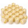 Sathychanpy 24 Pezzi Bougies LED Senza Fiamma, Candela Elettrica Tealight con Effetto Fiamma Realistica, Luce Calda, Decorazione Casa, Matrimonio, Natale, Festa, Interni