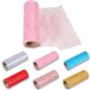 Rebanky 6 Pezzi Rotolo Tulle Tessuto Glitterato Multicolore 15cm x 9.2m Tulle Glitterato Bobina al Metro per Matrimonio, tulle Bobina di Poliestereper per Tutu Decorazioni Natalizie 6 Colori
