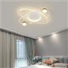 SANGPAO Lampadari da Soggiorno Moderni per Decorazioni domestiche da 60W Lampada da soffitto dimmerabile a LED per Montaggio a Incasso con proiezione Stella Stellata Bianca Lampada a Nuvola Bassa per
