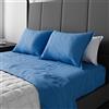 COGAL® - Completo di Lenzuola SINGOLO dimensione massima materasso 90x200x28cm con federa 50x80cm - IL COTONE - Tinta unita, Disponibile in Vari Colori, Materiale 100% Cotone - Made in Italy