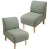 uyeoco 2 Pezzi Coprisedia Senza Braccioli Elasticizzati Accent Copri Poltroncina Stampato Copripoltrona Senza Braccioli per Soggiorno Fodera per Sedia Senza Braccioli Antiscivolo (Color : 26)