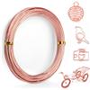MEGAVOW 1.5mm x 20m Filo per Gioielli in Alluminio, Filo Modellabile per Fioristi Perline Collane Nigiotteria, Fili Metallici per Creazione di Gioielli, Confezioni Regalo, Oro Rosa