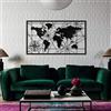 BAUPOR Design mappa del mondo metal Wall Decor metal Wall Art Decor 3D scultura in metallo metallo decorazione da parete per casa ufficio camera da letto soggiorno decorazione esterna 73 x 41 cm
