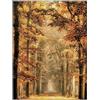 ABCWARRT Foresta d'Autunno Casa in Legno Paesaggio Arte della Parete Pittura su Tela Poster di Zucca Foglia d'Acero Pittura Poster da Parete Soggiorno Decor (50 * 70cm Nessuna Cornice,6)
