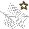 PUYUKO 6 Stelle in Metallo da Decorare, Stelle in Filo Metallico, 20 cm | PUYUKO Stelle in Filo Metallico per Ghirlande Natalizie, Addobbi e Decorazioni Natalizie Fai da Te, Argento