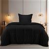 Utopia Bedding Set Copripiumino Seersucker - Include 1 Copripiumino Singolo 135x200 cm con chiusura a cerniera, 1 Federa 80x80 cm con chiusura a busta; il piumino è venduto separatamente.