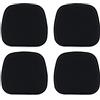 TANYOO Set di 4 cuscini per sedia, 40 x 38 cm, con rivestimento in velluto a quadretti, antiscivolo, lavabile, per sedie in ufficio, per interni ed esterni, 15 x 16 pollici (nero)