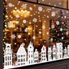 QXRXN Vetrofanie Natalizie per Finestre Riutilizzabili 9 fogli, Bianche Adesivi Natalizi per Finestre Vetrine Negozi Decorazioni Natalizie per la Casa, PVC Fiocchi di Neve Adesivi Finestra Natale Addobbi