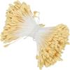 PATIKIL 2.5mm Doppie Teste Stame di Fiore 340pz Stame di Fiori Artificiali Pistillo Stame Floreale Perlato Opaco per Decorazioni Natalizie Fai da Te Carte Auguri Matrimonio Giallo Chiaro