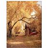 ABCWARRT Foresta d'Autunno Casa in Legno Paesaggio Arte della Parete Pittura su Tela Poster di Zucca Foglia d'Acero Pittura Poster da Parete Soggiorno Decor (30 * 40cm Nessuna Cornice,10)