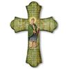 F.LLI BONELLA Fratelli Bonella | Crocifisso da parete in legno vintage raffigurante San Patrizio 17x24cm | Made in Italy
