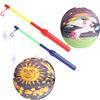 com-four® set 4 lanterne, lanterne in carta con bastoncini LED | lanterne decorative per San Martino - sfilate e Halloween