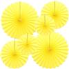 GVPOELR Pompon di carta velina, 6 scomparti di carta, decorazione per feste in giardino, per matrimoni, compleanni, estate, decorazione da tavolo, feste in giardino, colore giallo