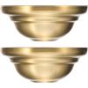 RUNROTOO 2 Rosoni in Ottone per Lampadari Vintage, Piastra Grande Oro | Coprifilo Lampadario, Base per Plafoniera, Stile British e Tocco Artistico, Salotto e Zona Pranzo
