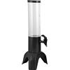 ESmoda Torre dispenser per birra da 1,5 l, facile da pulire, rubinetto integrato con tubo di ghiaccio e luce LED trasparente, dispenser per bevande nero