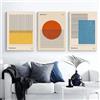 RDRDtbtr Bauhaus Opere d'arte Mostra Parete Arte Poster e Stampe Retro Tela Quadri Parete Quadro per Soggiorno Camera Galleria Casa Decorazioni 50x70cmx3 Senza cornice