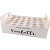 Weriirew Porta Coni Porta coriandoli per Matrimonio, Vassoio Porta Coni Porta coriandoli per Decorazione di Feste Nuziali, 30 Fori, Bianco