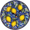 Horienteeon Limoni Cucina Orologio Da Parete Estate Frutta Primavera Legno Decorativo Silenzioso Senza Ticking Funzionamento A Batteria Orologio In Legno Per Camera Da Letto Bagno Soggiorno Ufficio