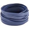 GORGECRAFT 5mx8mmx1mm Strisce di Pelle Pieghevoli Cordino Piatto in Pelle di Agnello Cinghie in Similpelle Rifiniture in PU Filo Intrecciato Blu Notte per Artigianato Utensili da Laboratorio
