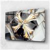 ARTHUB® Quadro in vetro 80x120 cm, 4mm temperato | Quadri moderni in vetro per soggiorno e camera da letto, decorazione da parete, arredamento d'interni, Astratti, Grey Marble