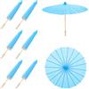 QUARKZMAN 6 Ombrelli Di Carta,16 Ombrello Parasole Di Carta DIY Ombrelli Dipinti A Olio Per Fotografia Props Artigianato Party Decorazione Matrimonio,Blu