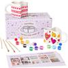 Pott'd Paintables Duo di Tazze Perfette - Kit di Pittura per Tazze a Forma di Cuore per Coppie, Include Colori per Ceramica, Pennelli e Guida all'Ispirazione per Serate o Regali di San Valentino