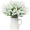 JYCRA 20 Pezzi di Mughetti, Fiori Artificiali Finti a Campana Bianca, Campanelli Eolici, Orchidee, Bouquet da Sposa, Fiori di Plastica di Mughetti,