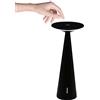 Zafferano - Dama Lampada LED Dimmerabile da tavolo in alluminio, Protezione IP54, Uso Interno/Esterno, H29cm, Plug EU - Nero