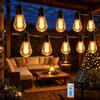 Micacorn Catena Luminosa Esterno Solare 4.5M 10 LED 8 Modalità IP65 Impermeabile con Telecomando - Luci Solari da Esterno per Giardino Terrazza Balcone Gazebo Matrimonio Feste, Bianco caldo