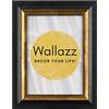 Wallazz Cornice Portafoto in Legno Pregiato - Made in Italy - Vetro Sintetico Infrangibile Crilex - Disponibile in Diverse Varianti - Design Italiano e Qualità Artigianale, 40x50cm Nero filo Oro